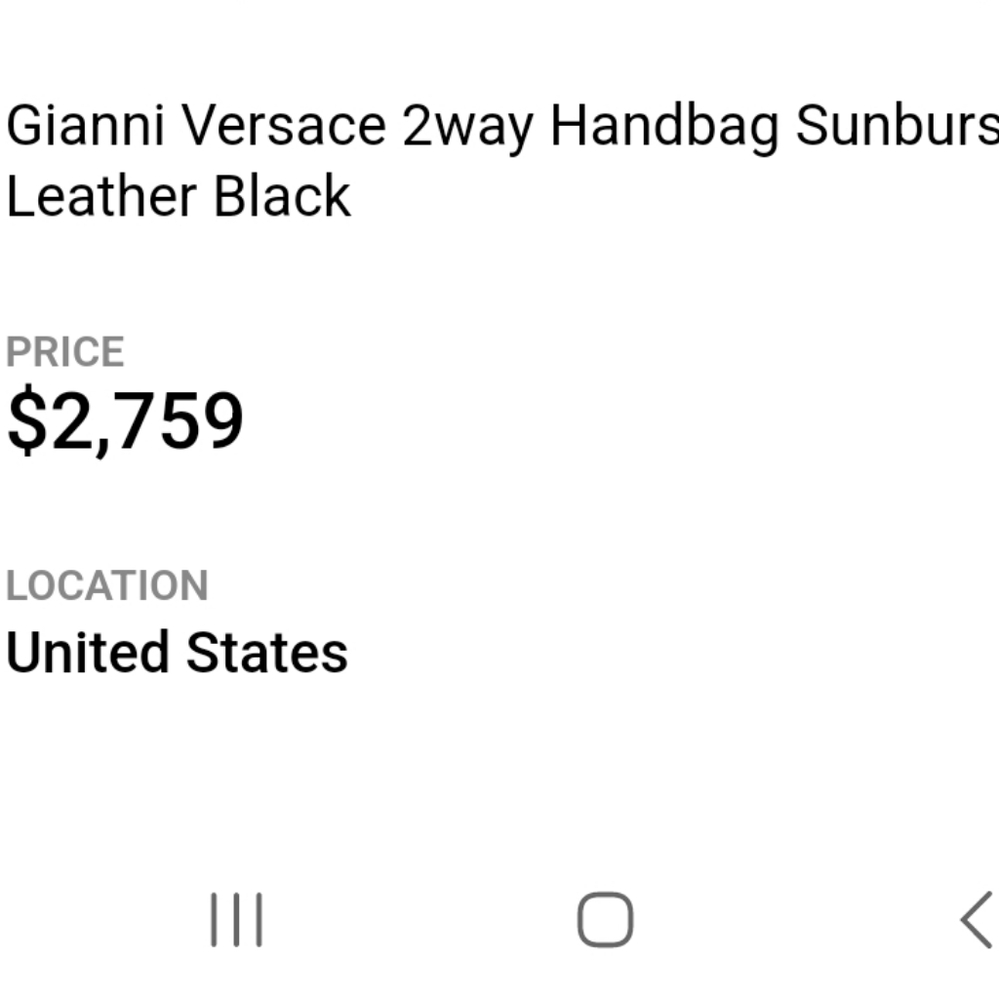 New Gianni Versace 2-Way Sunburst Black/Gold Leather Handbag w Dustbag - Picture 5 of 11